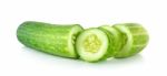 Cucumber Isolated On The White Background Stock Photo