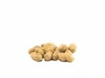 Dried Peanut Baked Salty On White Background Stock Photo