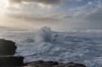 The Sea Crashes Hard On The Coasts Of Galicia, Stock Photo