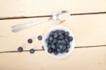 Fresh Blueberry Bowl Stock Photo