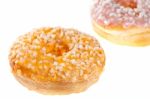 Two Glazed Donuts Stock Photo