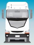 Front View Of Cargo Truck  Illustration Stock Photo