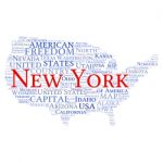 Usa State Map Tag Cloud  Illustration Stock Photo