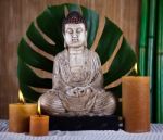 Portrait Of A Buddha Statue Stock Photo