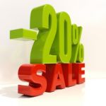 20 Percent Sign Stock Photo