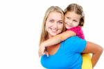 Mom And Daughter Having Fun Stock Photo