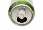 Opened Aluminum Can Stock Photo