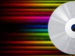 Cd Background Shows Compact Disc And Colorful Beams
 Stock Photo