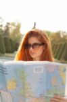 Woman Traveling Stock Photo