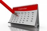 3D Desktop Calendar   Stock Photo