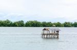 Landscape Fishing Cottage In Sea  Stock Photo