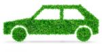 Eco Car On White Background Stock Photo