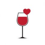  Love Heart Wine Glass Stock Photo