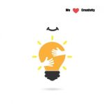 Creative Light Bulb Icon Design Stock Photo