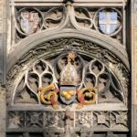 Artwork Above The Entrance To Canterbury Cathedral Stock Photo