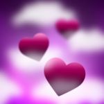 Heaven Background Means Valentines Day And Backdrop Stock Photo