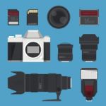 Camera Accessories Stock Photo