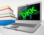 Dkk Currency Means Worldwide Trading And Coinage Stock Photo