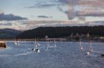 View Of The Conwy Estuary In Wales Stock Photo