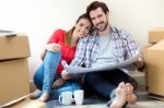 Young Couple Moving In New Home Stock Photo