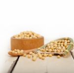 Organic Soya Beans Stock Photo