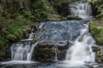 Waterfall At The East Lyn River Stock Photo