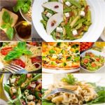 Healthy And Tasty Italian Food Collage Stock Photo