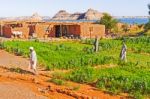 Rural Area Near Lake Nasser In Southern Egypt Stock Photo