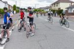 Cyclists Participating In The Velethon Cycling Event In Cardiff Stock Photo