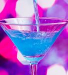 Blue Cocktail Indicates Party Tropical And Bartending Stock Photo