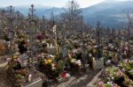 Cemetery Of The Parish Church In Villanders Stock Photo