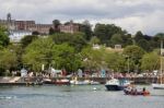 View Over The River Dart Towards The Royal Naval College Stock Photo