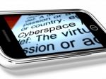 Cyberspace On Mobile Screen Stock Photo