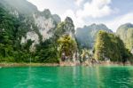 Travel Island And Green Lake ( Guilin Of Thailand ) Stock Photo