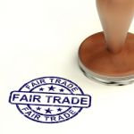 Fair Trade Stamp Stock Photo