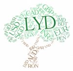 Lyd Currency Represents Worldwide Trading And Coin Stock Photo