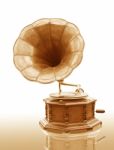 Vintage Gramophone Stock Photo