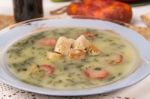 Traditional Portuguese Soup, Caldo Verde Stock Photo