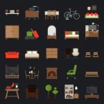 Furniture Icons Stock Photo