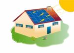 Solar House Stock Photo