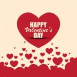 Happy Valentines Day And White Color Background Stock Photo