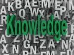 3d Knowledge Concept Word Cloud Concept Stock Photo