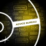 Advice Bureau Represents Answers Agency And Faq Stock Photo