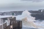 The Sea Crashes Hard On The Coasts Of Galicia, Stock Photo