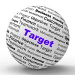 Target Sphere Definition Means Business Goals And Objectives Stock Photo