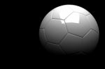 3d Football Isolated On Dark Background Stock Photo