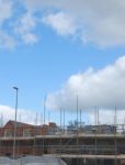 Residential Building Under Construction Stock Photo