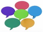 Blank Speech Balloons Shows Copy Space For Thought Chat Or Idea Stock Photo