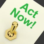 Act Now Switch Stock Photo