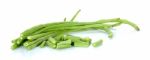 Long Bean Isolated On The White Background Stock Photo